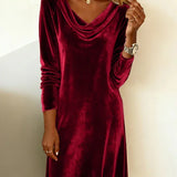 Frosina - Loose Fitting Velvet Dress