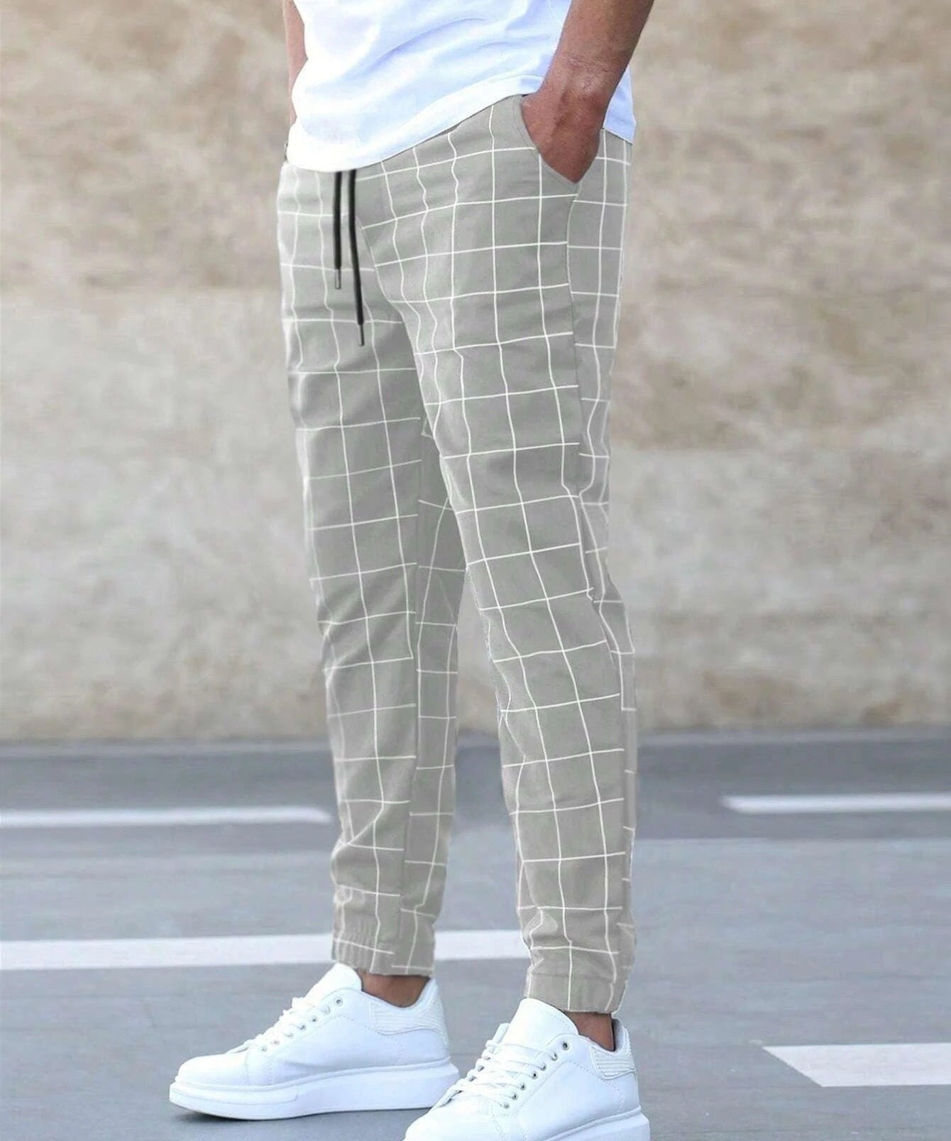 Shane | Pantaloni Jogger Eleganți cu Carouri