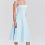 Dolly – Rochie de Damă Midi A-Line din Bumbac Elegantă