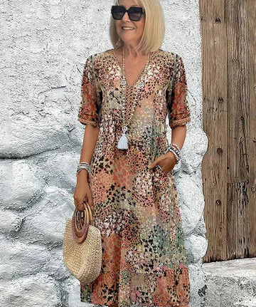 Fatima - Rochie cu Motiv Floral