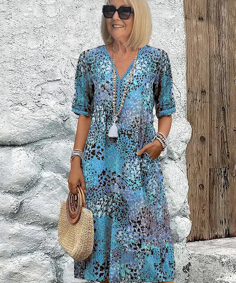 Fatima - Rochie cu Motiv Floral