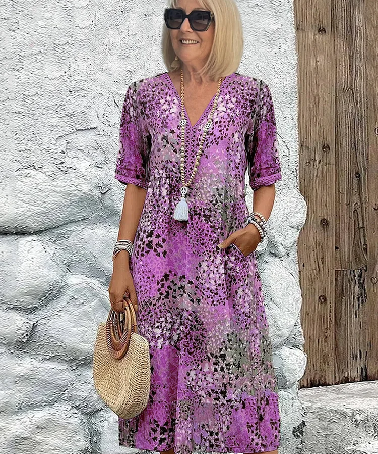 Fatima - Rochie cu Motiv Floral