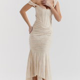 Carisia – Rochie de Damă Maxi Elegantă cu Dantelă