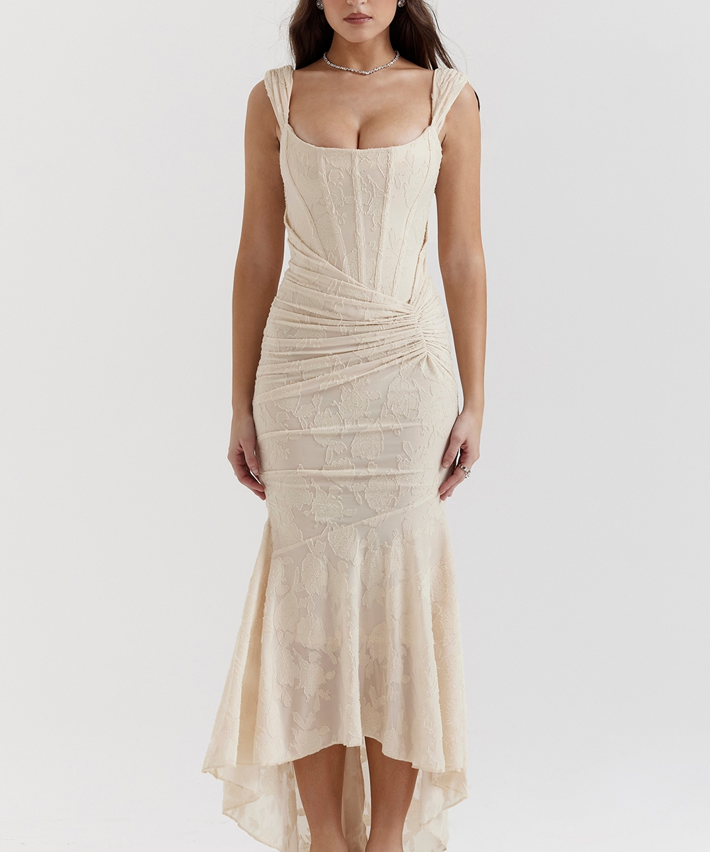 Carisia – Rochie de Damă Maxi Elegantă cu Dantelă