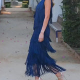 Dalia – Rochie de Damă Elegantă cu Franjuri și Stil Modern