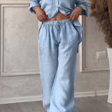 Fara | Set din Bumbac și In Luxe – Cămașă și Pantaloni