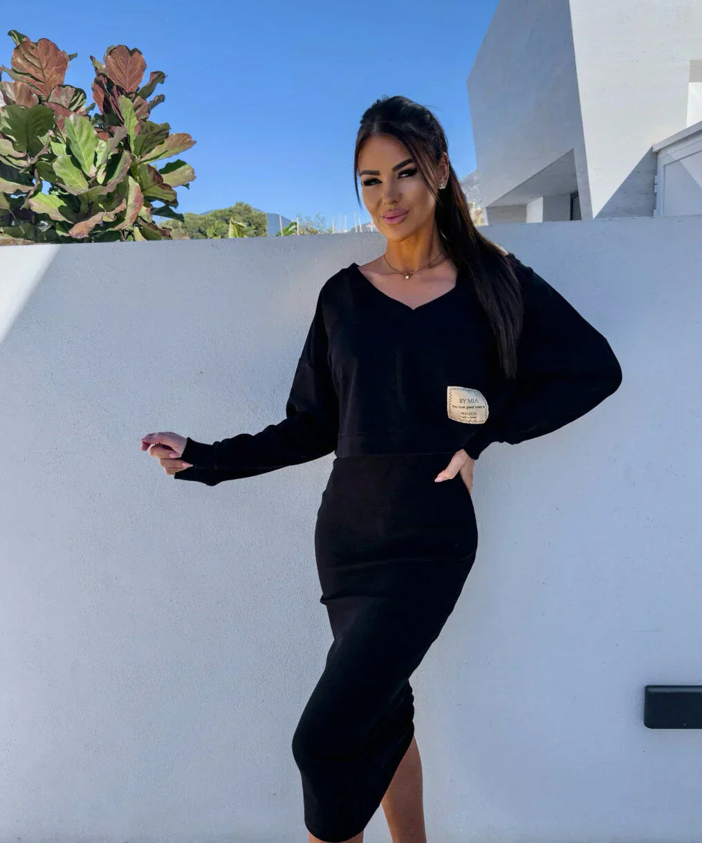 Lana - Set casual cu hanorac și rochie