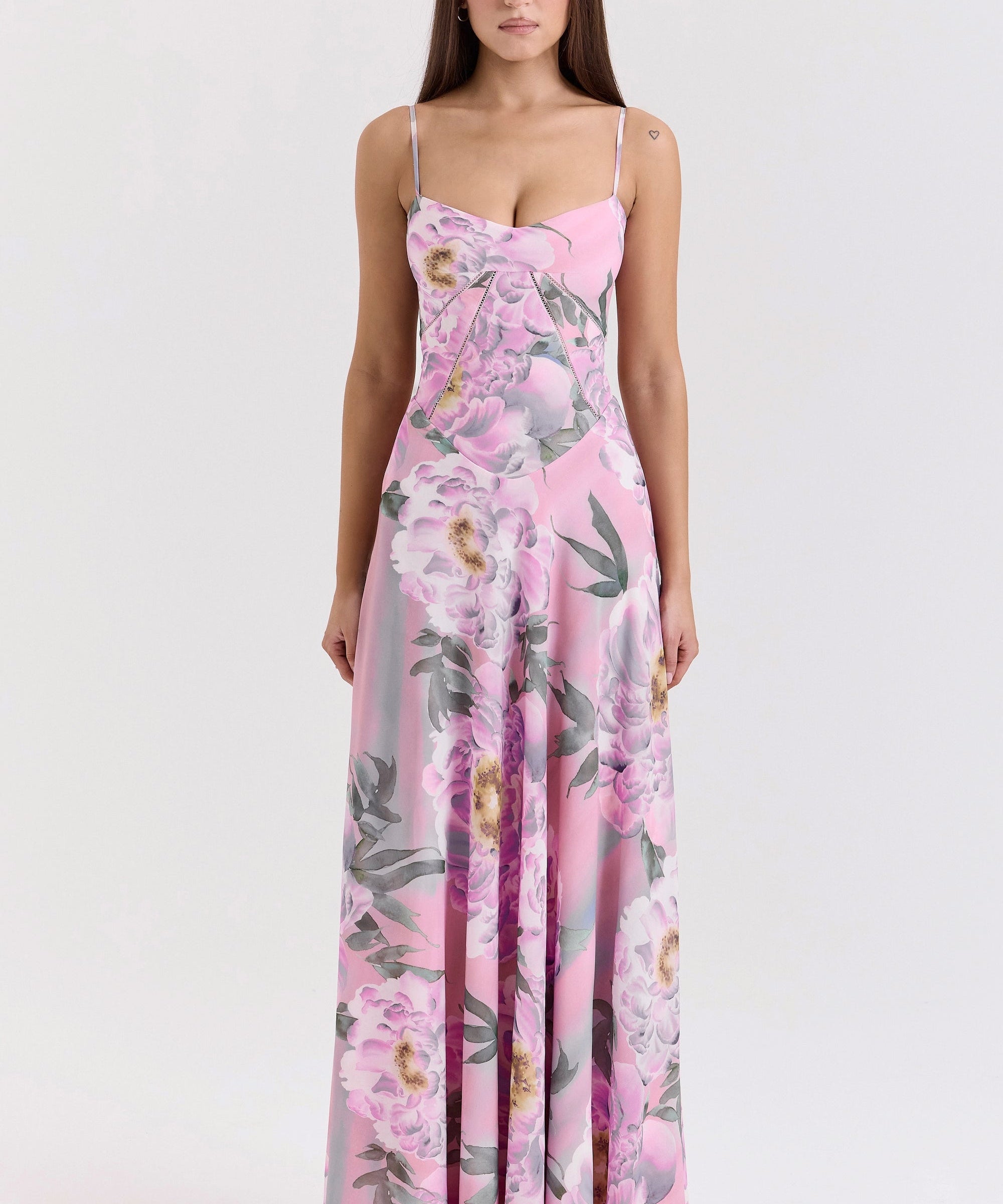 Seren – Rochie de Damă Maxi din Dantelă Florală Vintage