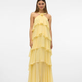 Vera – Rochie Maxi de Damă cu Volane Stratificate Elegantă