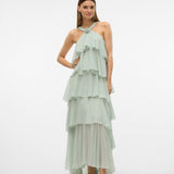 Vera – Rochie Maxi de Damă cu Volane Stratificate Elegantă