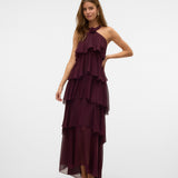 Vera – Rochie Maxi de Damă cu Volane Stratificate Elegantă