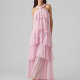 Vera – Rochie Maxi de Damă cu Volane Stratificate Elegantă