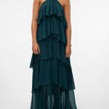 Vera – Rochie Maxi de Damă cu Volane Stratificate Elegantă