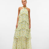 Vera – Rochie Maxi de Damă cu Volane Stratificate Elegantă