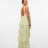 Vera – Rochie Maxi de Damă cu Volane Stratificate Elegantă