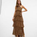 Vera – Rochie Maxi de Damă cu Volane Stratificate Elegantă