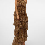 Vera – Rochie Maxi de Damă cu Volane Stratificate Elegantă