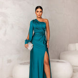 Camira – Rochie de Damă Maxi Elegantă cu Umăr Asimetric și Fante