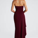 Pearson™ | Rochie maxi cu decolteu înalt