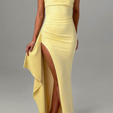 Pearson™ | Rochie maxi cu decolteu înalt